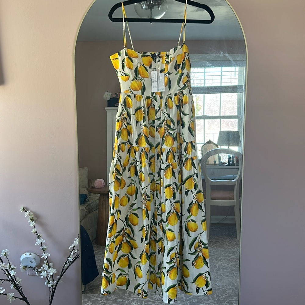 Jcrew lemon maxi dress!